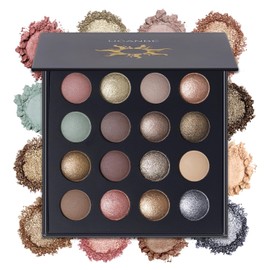 UCANBE Unique Baked Eyeshadow Palette, 16 Colours, Nude Eyeshadow with Matt Shimmering Metallic Finish, Highly Pigmented, Long Lasting