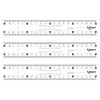 Maped 3 x 20cm Plastic Flat Double Scale Ruler with