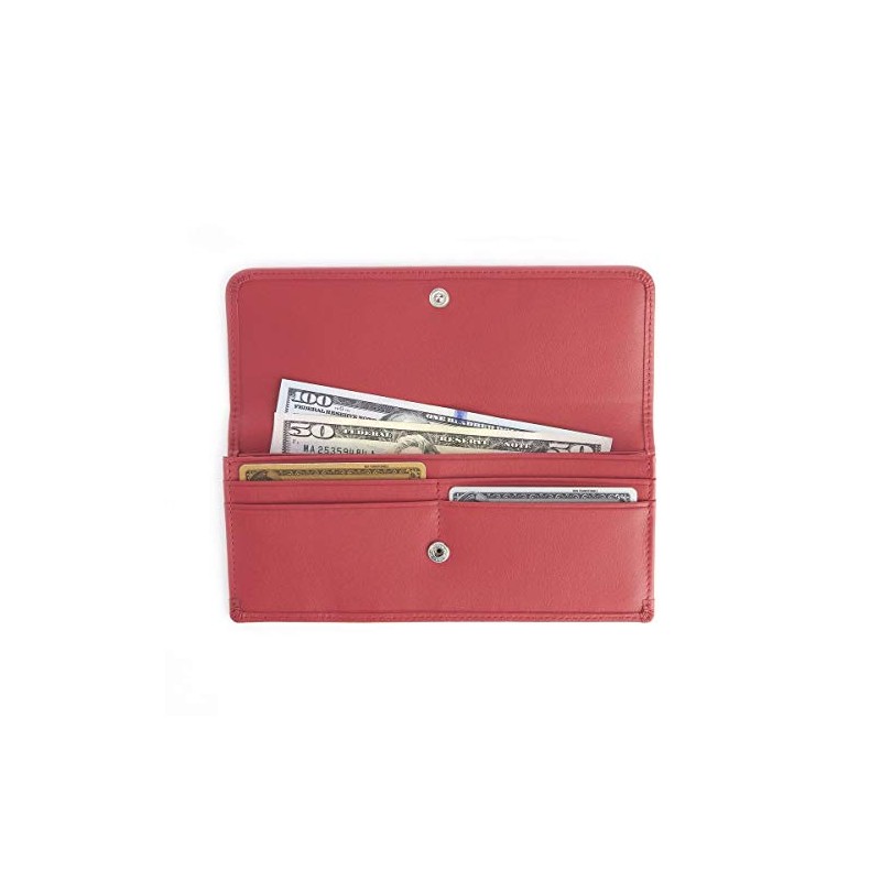 RFID Blocking Clutch Wallet - Red, Rfid Wallet