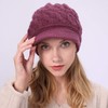 Twist Women Visor Hat Warm Fleece Lined Beret Hats Winter