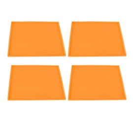 4Pcs Silicone Dehydrator Mats Food Grade High Temperature Resistance Prevent Sticking Fruit Dehydrator Trays with Edge Orange