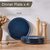 Herogo 6-Piece Stoneware Dinner Plates Set, 10.43" Ceramic Round Plate