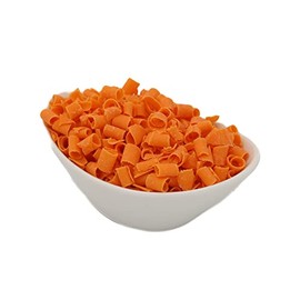 Orange Chocolate Decorating Curls, OliveNation Orange Chocolate Curls, Real White Chocolate - 4 oz
