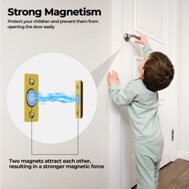 Tonitrui Silent Door Ball Catch, Adjustable Strong Magnet Door Catch,Using Completely noiseless,Perfectly Replacing The Old Ball Catch(Gold 2 Pack, Upgraded Version)