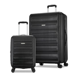 American Tourister Westridge Hardshell Luggage Set - 2 Piece Set - 20/28" Carry-On & Large Checked Luggage Set with Spinner Wheels - Expandable Hard Suitcases for Travel - Hard ABS Shell - Black