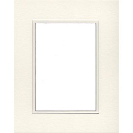 Pack of (2) 16x20 Double Acid Free White Core Picture Mats Cut for 11x14 Pictures in Cream and Cream