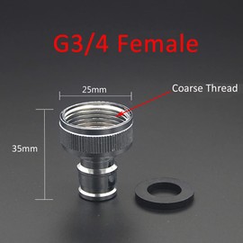 Faucet Quick Connector Adapter, Thead Connecting Faucet Aerator Adapter with Snap Quick Connector Fitting for Dishwasher Washing Machine (G3/4 Hose Thread)