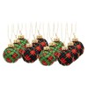 Sass & Belle Mini Tartan Baubles - Set of 12