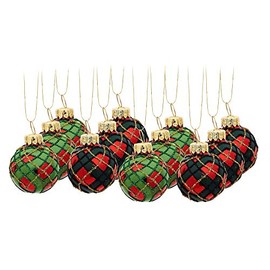 Sass & Belle Mini Tartan Baubles - Set of 12