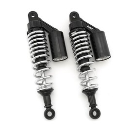 Black & Chrome Remote Reservoir Shocks - Eye To Eye - 310-320mm - Compatible with Honda CM185/200 CB250/650/900/1000 CX500 GB500 XBR500 VF700 VT500/700/750/1100