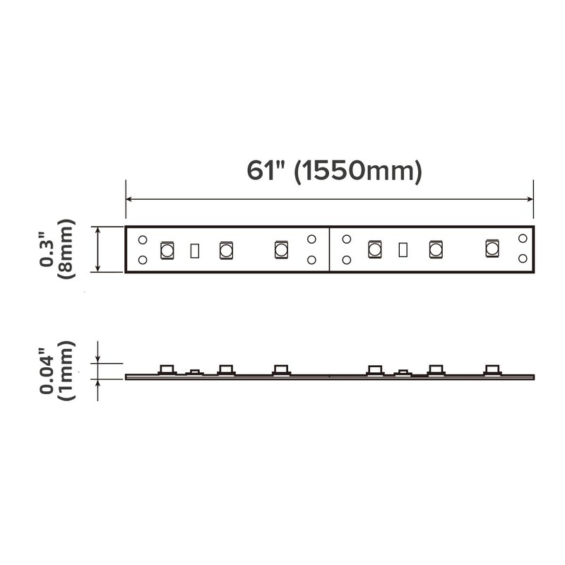 Dream lighting RV Trailer LED Strip Lights 61inch/1.6M 3528SMD 12volt