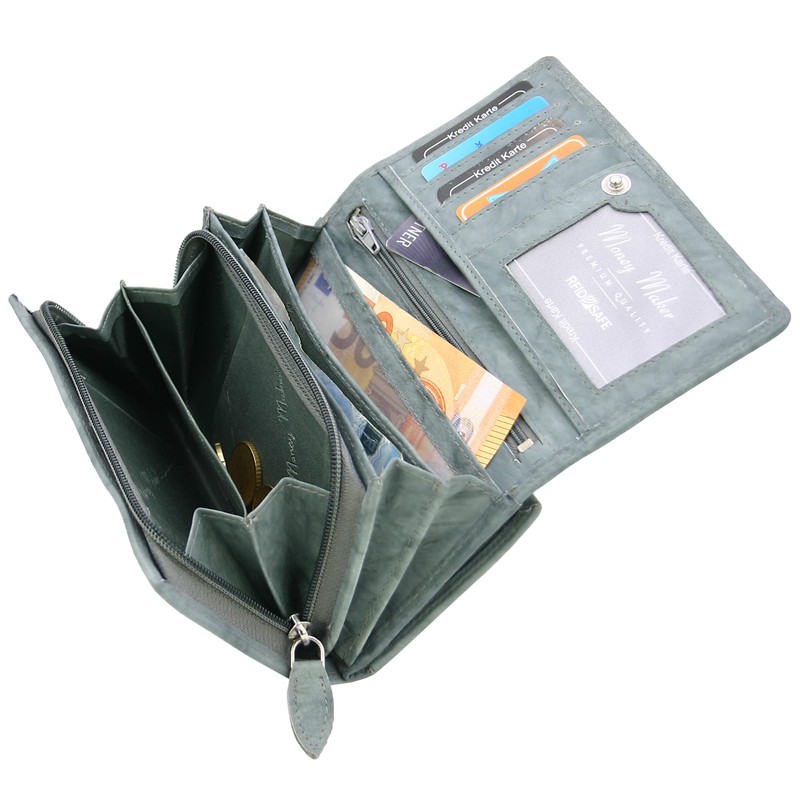 Money Maker Women's Leather Wallet - Large Purse for Women