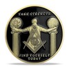 Master Mason Masonic Square Compass Coin Freemason Challenge Coin