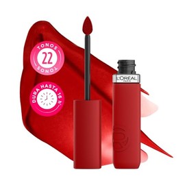 L’Oréal Paris Infaillible Le Matte Resistance Labial Líquido de Larga Duración por 16H, a Prueba de Agua, Color Intenso, con Ácido Hialurónico, Tono True Love
