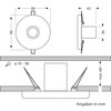 ledscom.de Deckeneinbauleuchte TELA, Porzellan, weiß glänzend, rund, 99mm Ø, 1x