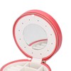 Round Portable Jewelry Box Organizer Display Storage Case for Rings