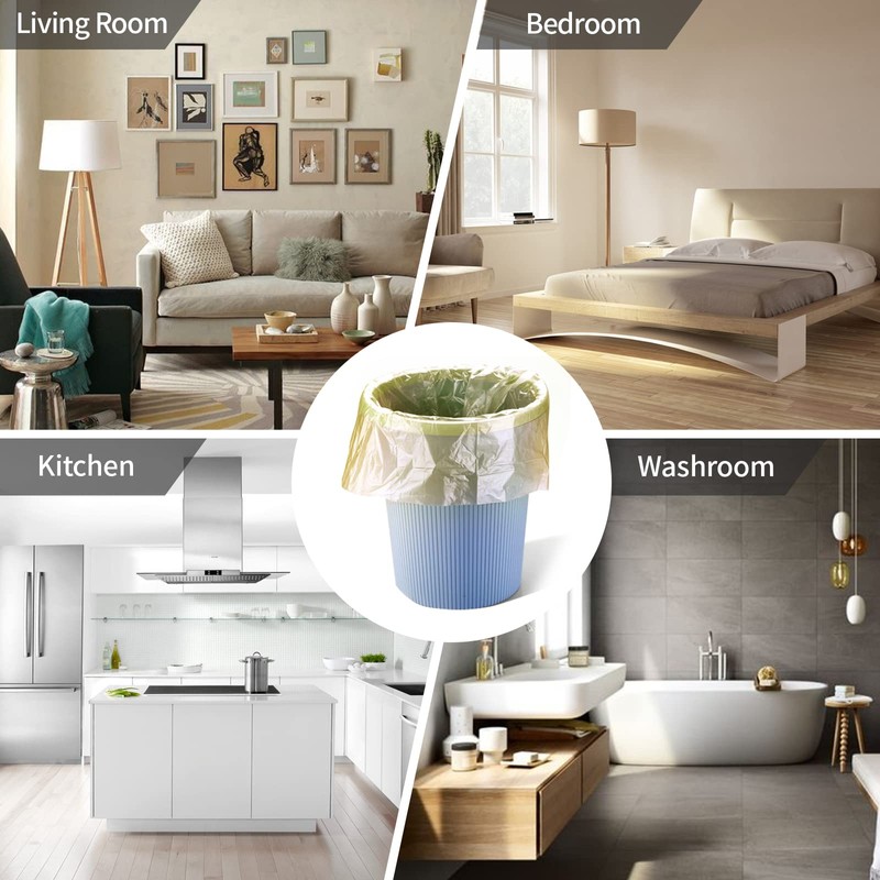 5 Rolls Small Trash Bags - 100 Counts Durable 4