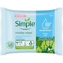 SIMPLE, Toallitas Micelares Biodegradables, 20 piezas
