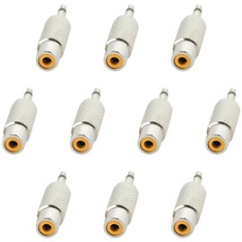 tunghey 10Pack RCA to 3.5MM Audio TS Adapter 3.5mm 1/8" Mono Plug Male to RCA Female Jack Adaptor Connector