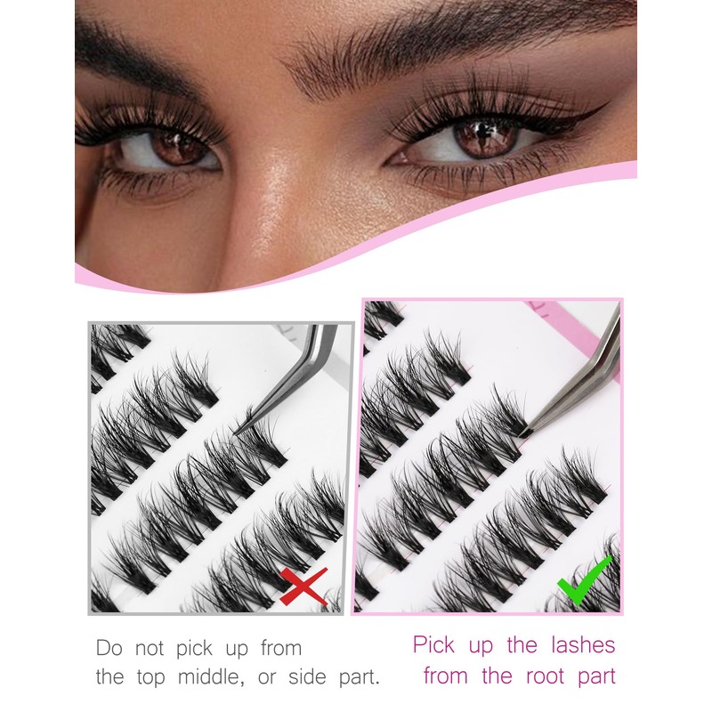 Jiocolor Lash Clusters Wispy Individual Lashes Natural Lashes Clusters 7
