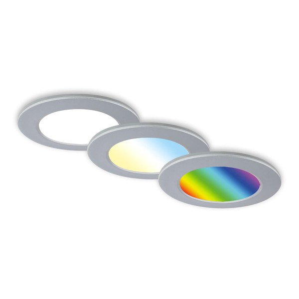BRILONER - Set of 3 Bathroom Recessed Spotlights LED with