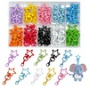 40 PCS Keychain Clips Accessories Swivel Keychain Clasp Colorful Lobster