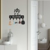 Lvjkes Key Holder, Metal Key Cabinet with 5 Hooks, Multifunctional