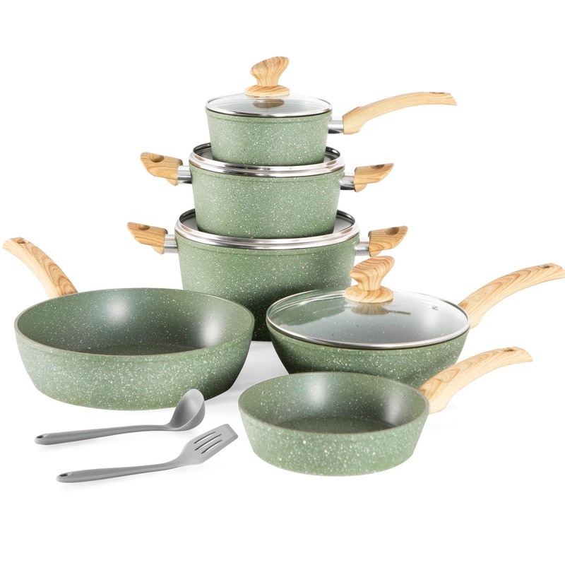 Kitchen Academy Non Toxic Pots and Pans Set Non Stick