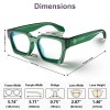 VISOONE Large Clear Basil Green Blue Light Blocking Eyeglasses Fashion