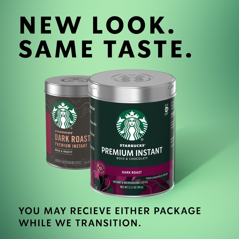 Starbucks Premium Instant Coffee, Dark Roast, 100% Arabica Beans, 3