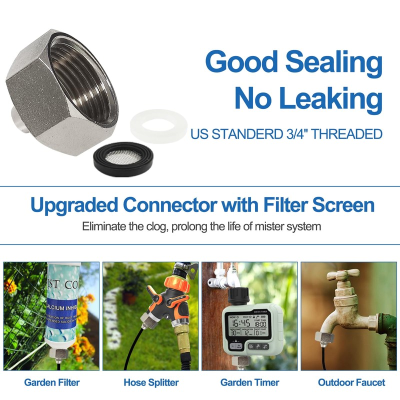 POCKET PANDA Pre-Assembled Misters for Outside Patio,Outdoor Water Misting Cooling