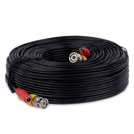 SSL BNC Video Power Cable For CCTV Camera DVR Security System (20M, Black)