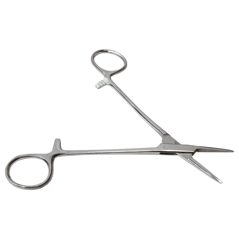 HTS 161S5 5" Straight Stainless Steel Locking Hemostat