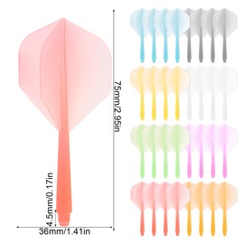 Sxutop 24 Pieces Integrated Dart Shafts and Flights All in One Dart Flights and Stems Plastic 2BA Integrated Shaft Flight All in One Darts Shafts Accessories for Home Game Room, 8 Colours