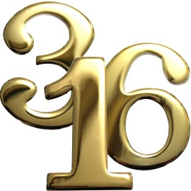 Better Box Mailboxes 2" Brass Numbers Better Box Mailboxes Brass Mail Box Numbers 2 Inch Brass Number - 3