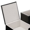 Relaxdays Desk Organiser for Notes and Pens, Tidy, Faux Leather,