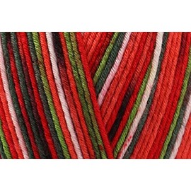 King Cole Footsie 4 Ply Crochet Yarn, 100% Acrylic Knitting Wool for Sweaters, Cardigans, Jumpers, Socks - 100g Ball - 4905 - Watermelon - Single (1 Ball)