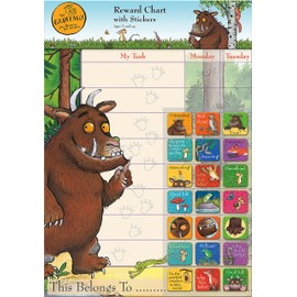 Paper Projects 01.70.30.016 Gruffalo Reward Chart and Sparkly Stickers, 29.7cm x 21cm