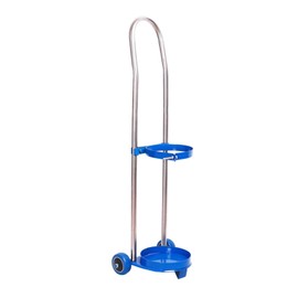 Altovexis Portable Oxygen Tank Cart with Wheels, Single Cylinder Size D or E Cart Silent Durable Design for Walker, Home and Medical Oxygen Transport Easy Transport (43.3in)