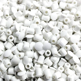 M5 (5mm) DRILL HOLE COVER CAPS - BLANKING FURNITURE KITCHEN CABINET SHELF (White, 50) by Falcon Workshop