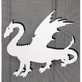 DCentral Dragon Flexible Screen Magnets :Double-Sided. Safety White-Easier to See Day & Night. Decorative. Helps to Stop Walking into Screens, Covers Small Tears in Screens Size L 5.9" x W 6.5"
