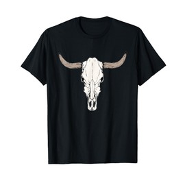 Cow Bull Cattle Skull Head Western Vintage Animal Graphic T-Shirt