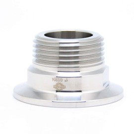 QiiMii 1.5" Tri Clamp Tri Clover Fittings to NPT 1" Male Thread Adaptor SS304