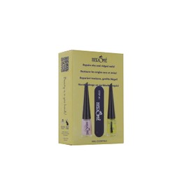 Herome 3-in-1 Manicure Set for Nails, 1 Set with Nourishing Nail Oil, Groove Filler and File, Repairs Dry, Grooved Nails (Nail Essentials Set Yellow)