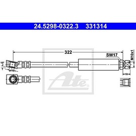 ATE 24529803223 Brake Hose