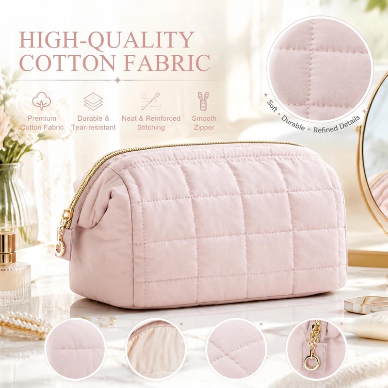 LWLWA Porta Trucchi, Makeup Bag Organizzatore Scompartimenti, Rosa