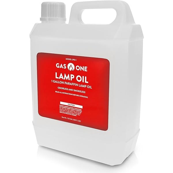 GasOne Liquid Paraffin Lamp Oil – 1 Gallon (128oz) Clear