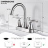 Bathroom Sink Faucet 4 Inch 2 Handle Centerset Brushed Nickel