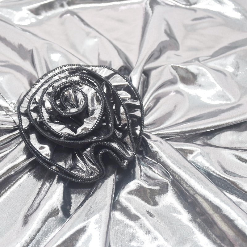 Women’s Shiny Metallic Rose Tank Top Sleeveless Rave Party Club