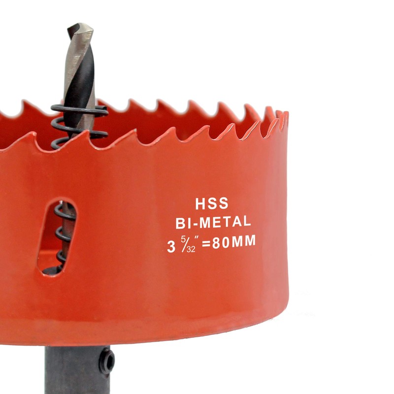 Hordion 80mm 3.15 inch Hole Saw, Heavy Duty Bi-Metal Hole